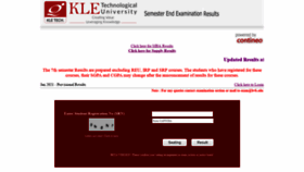What Eresults.kletech.ac.in website looked like in 2021 (2 years ago)