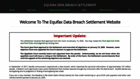 What Equifaxbreachsettlement.com website looked like in 2021 (2 years ago)