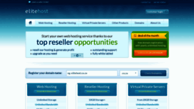 What Elitehost.co.za website looked like in 2021 (4 years ago)