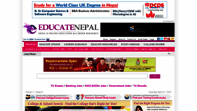 What Educatenepal.com website looked like in 2021 (2 years ago)