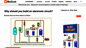 What Eleccircuit.com website looked like in 2021 (2 years ago)