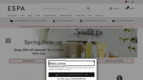 What Espaskincare.com website looked like in 2021 (2 years ago)