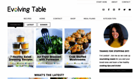 What Evolvingtable.com website looked like in 2021 (4 years ago)