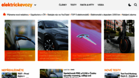 What Elektrickevozy.cz website looked like in 2021 (2 years ago)