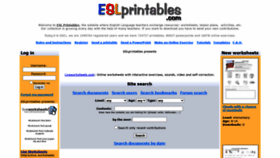 What Eslprintables.com website looked like in 2021 (2 years ago)