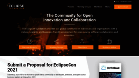What Eclipse.org website looked like in 2021 (2 years ago)