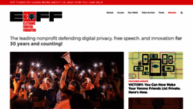 What Eff.org website looked like in 2021 (2 years ago)