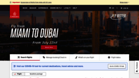 What Emirates.com website looked like in 2021 (2 years ago)