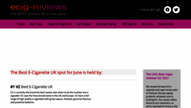 What Ecigreviewsite.co.uk website looked like in 2021 (2 years ago)
