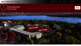 What Edgewood.edu website looked like in 2021 (2 years ago)