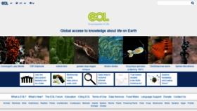 What Eol.org website looked like in 2021 (2 years ago)