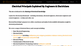 What Electricalknowledge.com website looked like in 2021 (2 years ago)
