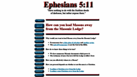 What Ephesians5-11.org website looked like in 2021 (2 years ago)