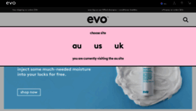 What Evohair.com website looked like in 2021 (2 years ago)