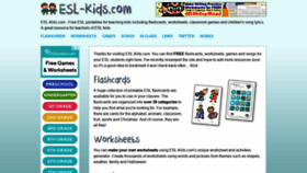 What Esl-kids.com website looked like in 2021 (2 years ago)