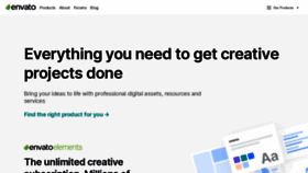 What Envato.com website looked like in 2021 (2 years ago)