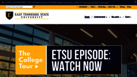 What Etsu.edu website looked like in 2021 (2 years ago)