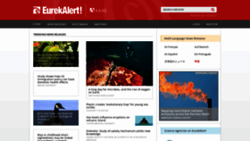 What Eurekalert.org website looked like in 2021 (2 years ago)