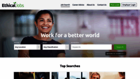 What Ethicaljobs.com.au website looked like in 2021 (2 years ago)