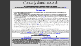 What Earlychurchtexts.com website looked like in 2021 (2 years ago)
