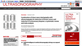 What E-ultrasonography.org website looked like in 2021 (2 years ago)