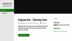 What Emigrare.info website looked like in 2021 (2 years ago)