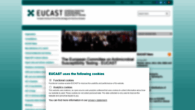 What Eucast.org website looked like in 2021 (2 years ago)