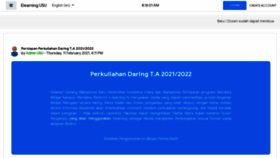 What Elearning.usu.ac.id website looked like in 2021 (2 years ago)