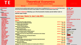 What Econtheory.org website looked like in 2021 (2 years ago)