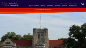 What Evansville.edu website looked like in 2021 (2 years ago)