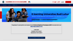 What Elearning.budiluhur.ac.id website looked like in 2021 (2 years ago)