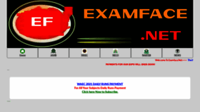 What Examface.net website looked like in 2021 (2 years ago)