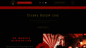 What Escaperoomlive.com website looked like in 2021 (2 years ago)