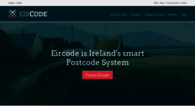What Eircode.ie website looked like in 2021 (2 years ago)