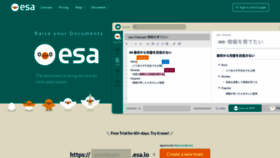 What Esa.io website looked like in 2021 (2 years ago)
