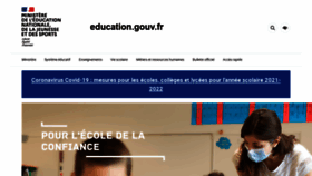 What Education.gouv.fr website looked like in 2021 (2 years ago)