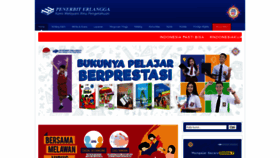 What Erlangga.co.id website looked like in 2021 (3 years ago)