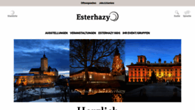 What Esterhazy.at website looked like in 2021 (2 years ago)