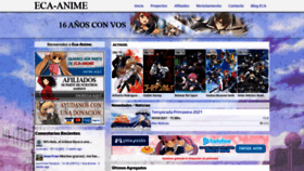 What Eca-anime.net website looked like in 2021 (2 years ago)