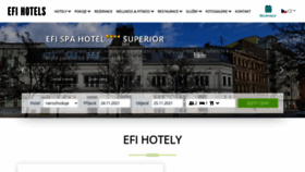 What Efihotel.cz website looked like in 2021 (2 years ago)