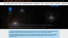 What Eso.cl website looked like in 2021 (2 years ago)