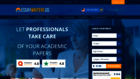 What Essaywriters.us website looked like in 2021 (4 years ago)