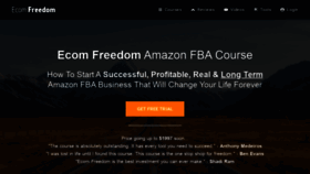 What Ecomfreedom.com website looked like in 2021 (2 years ago)