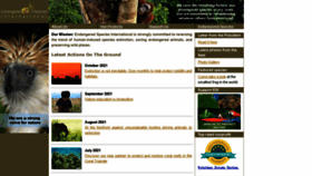 What Endangeredspeciesinternational.org website looked like in 2021 (2 years ago)