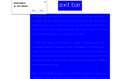 What Exit.bar website looked like in 2021 (2 years ago)