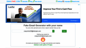 What Emailfake.com website looked like in 2022 (2 years ago)