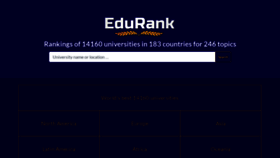 What Edurank.org website looked like in 2022 (2 years ago)