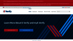 What E-verify.gov website looked like in 2022 (4 years ago)
