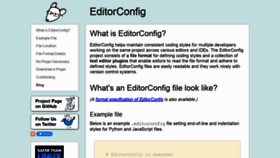 What Editorconfig.org website looked like in 2022 (2 years ago)