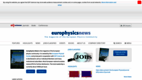What Europhysicsnews.org website looked like in 2022 (2 years ago)